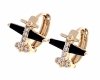 gold plated earrings with exclusive cubic zirconia